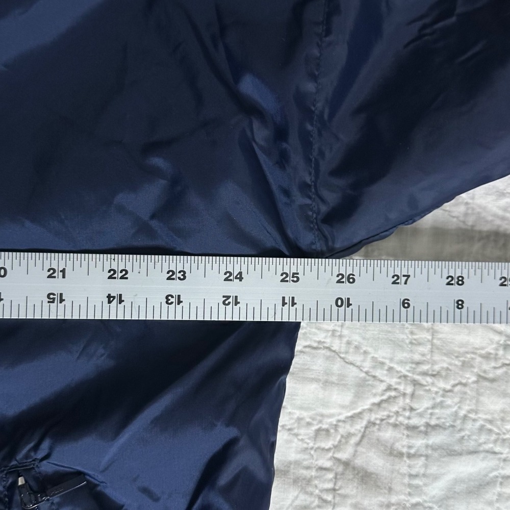 Vintage Notre Dame Navy Blue Hooded Lined Windbreaker Jacket XL GEAR For Sports - Picture 4 of 9